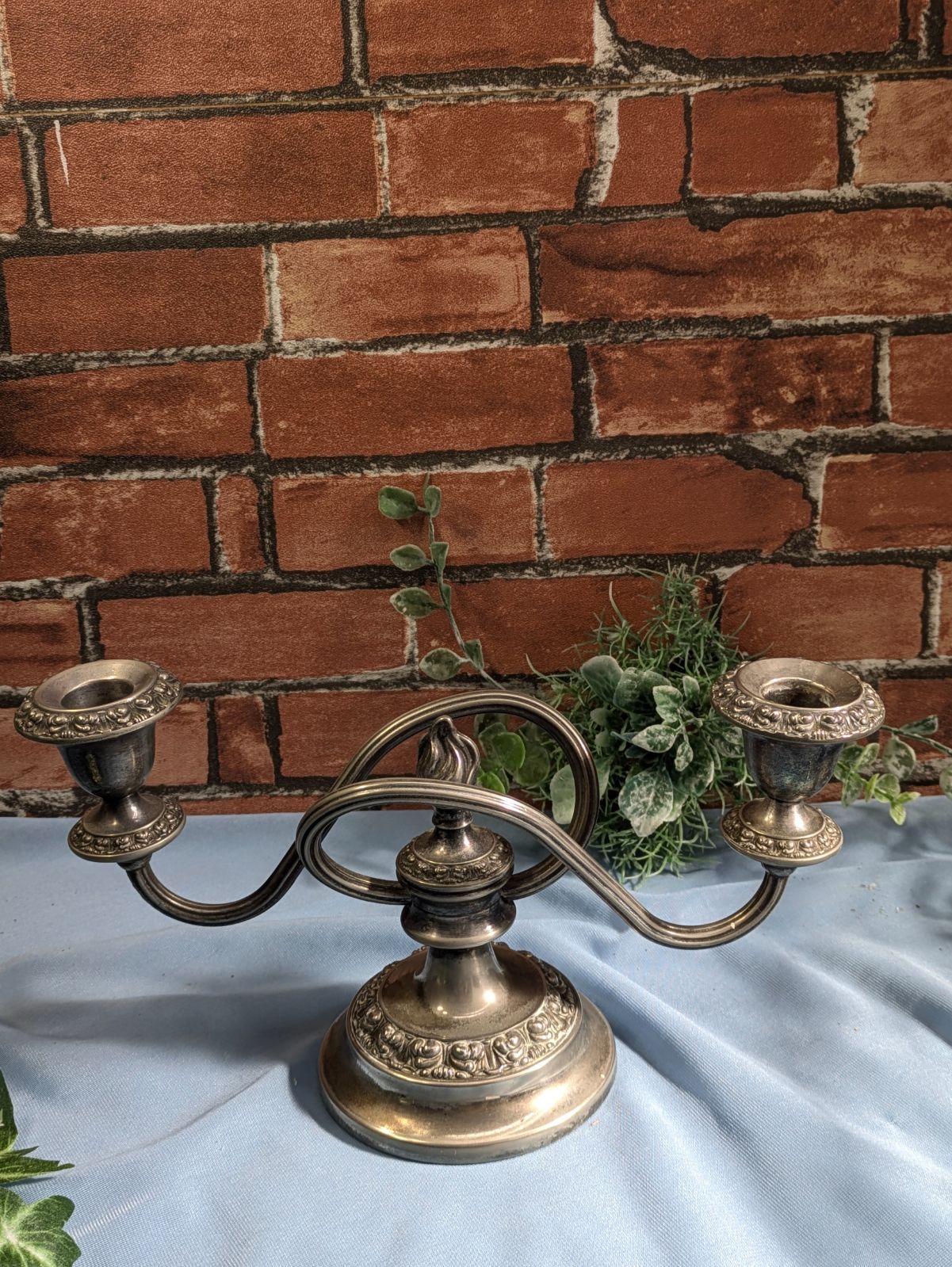 イギリス アンティーク シルバープレート キャンデラブラ キャンドル