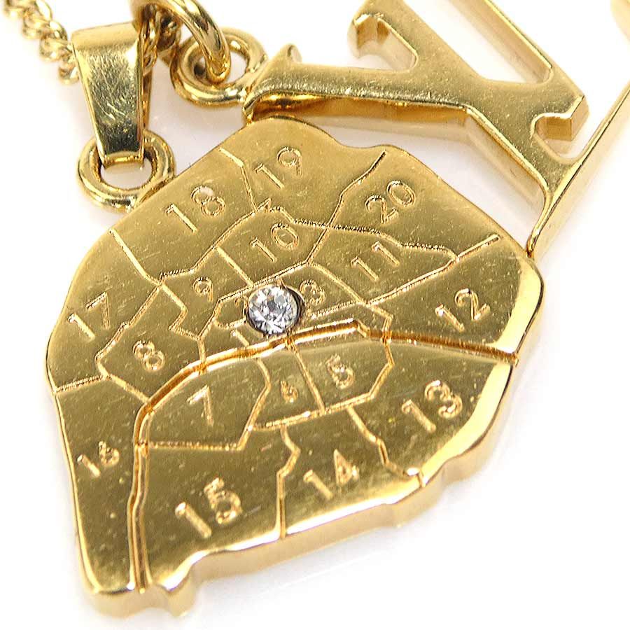 ルイ ヴィトン LOUIS VUITTON ネックレス コリエ マップ LVイニシャル