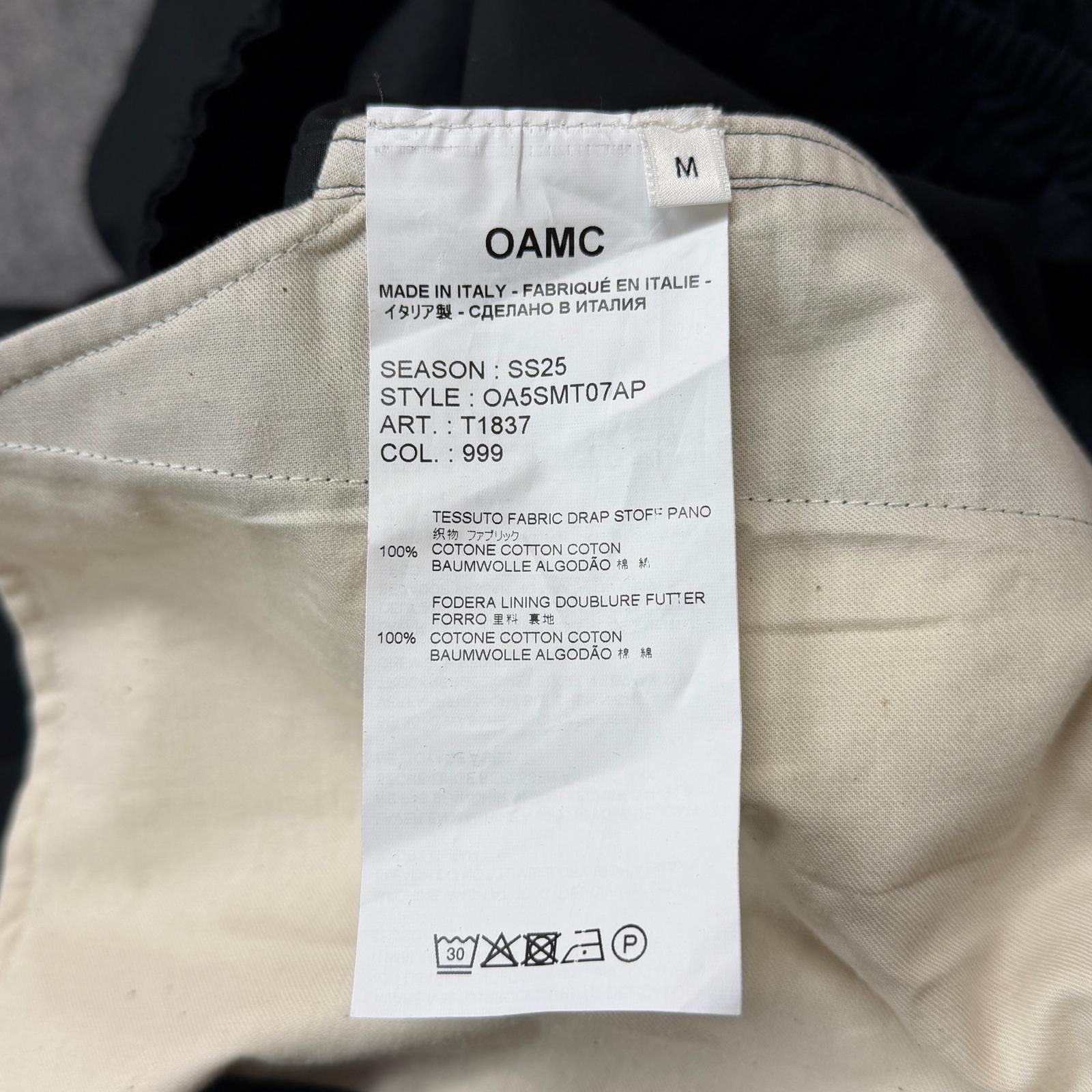 OAMC 25SS Black Cargo Trouser ブラックカーゴトラウザー イージー