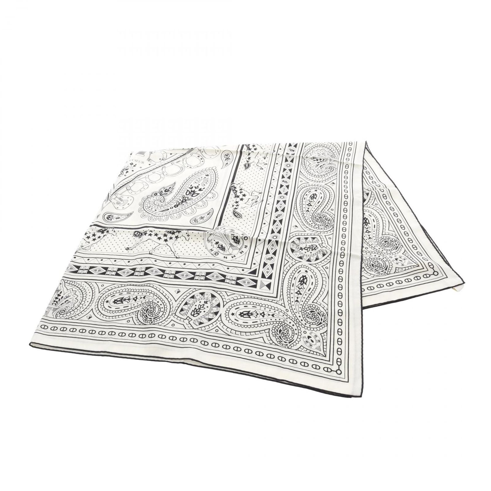 エルメス HERMES スカーフ カレジェアン カレ140 カシシル シュヴァル