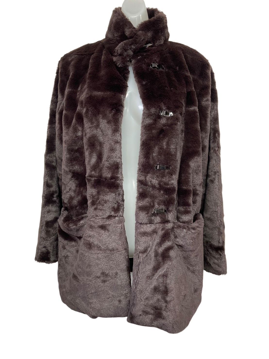 未使用】Agnès b. アニエスベー フェイクファー ジャケット コート