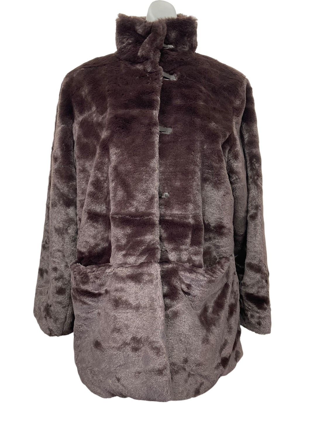 Agnès b. アニエスベー フェイクファー ジャケット コート ブラウン 未使用】Agnès b. アニエスベー フェイクファー ジャケット コート