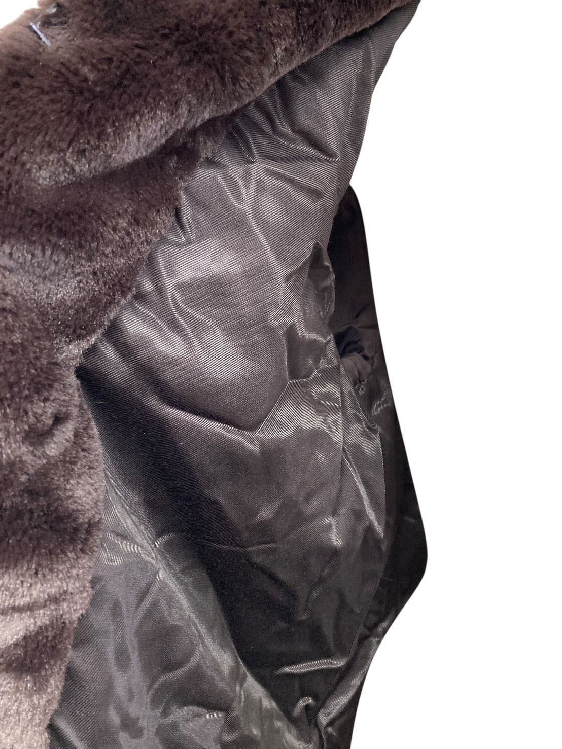 未使用】Agnès b. アニエスベー フェイクファー ジャケット コート