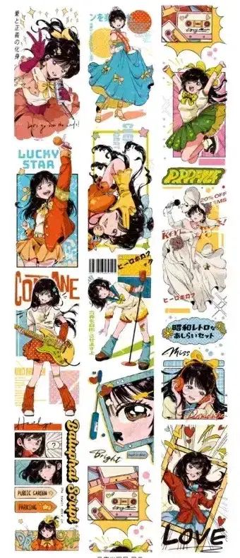人物マステ　まとめ売り　海外マステ 人物 マスキングテープ 女の子 3.海外PETテープ切り売り 中国の古代
