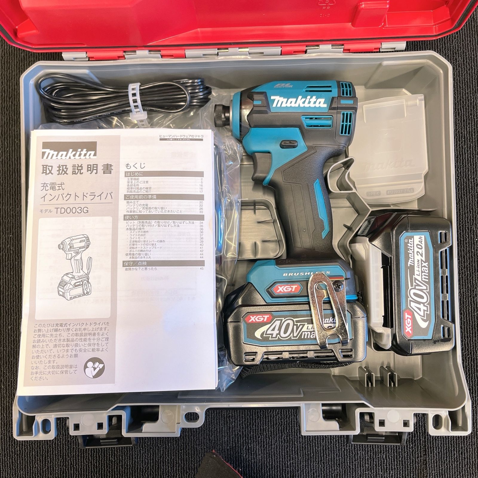 □未使用 マキタ(makita) 40V 充電式インパクトドライバ TD003GRAX
