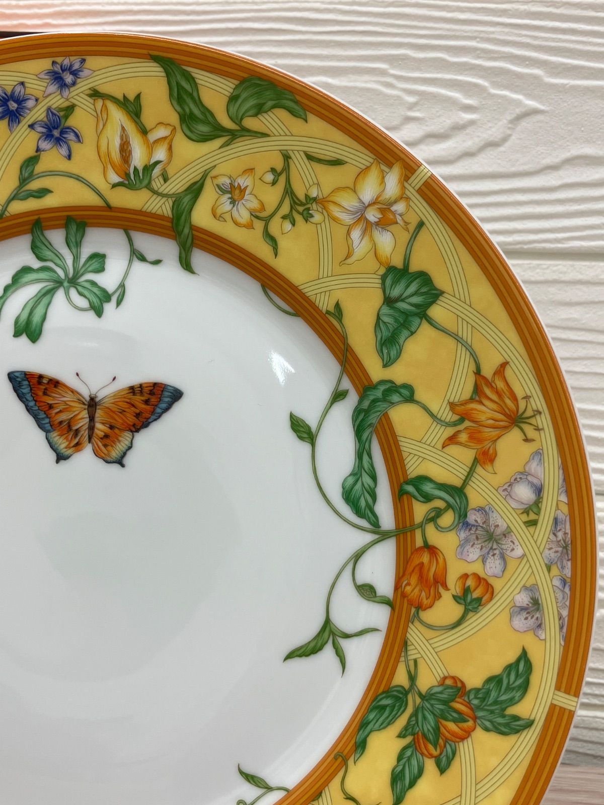 希少】未使用 HERMES エルメス シエスタ 大皿 プレート 蝶 花 27.5cm