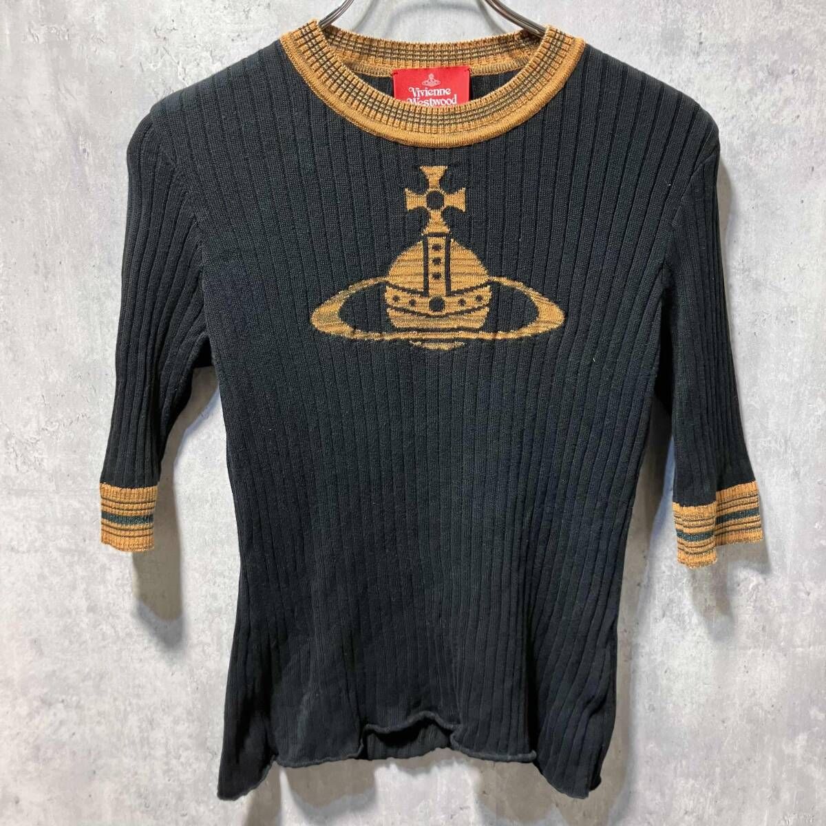 VIVIENNE WESTWOOD RED LABEL 長袖ニット ロゴニット 00 ブラック