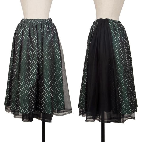 美品　ノワール ケイニノミヤ　チュール　レース　ジャガード　花柄　スカート ノアール ケイ ニノミヤnoir kei ninomiya フラワージャガードチュール
