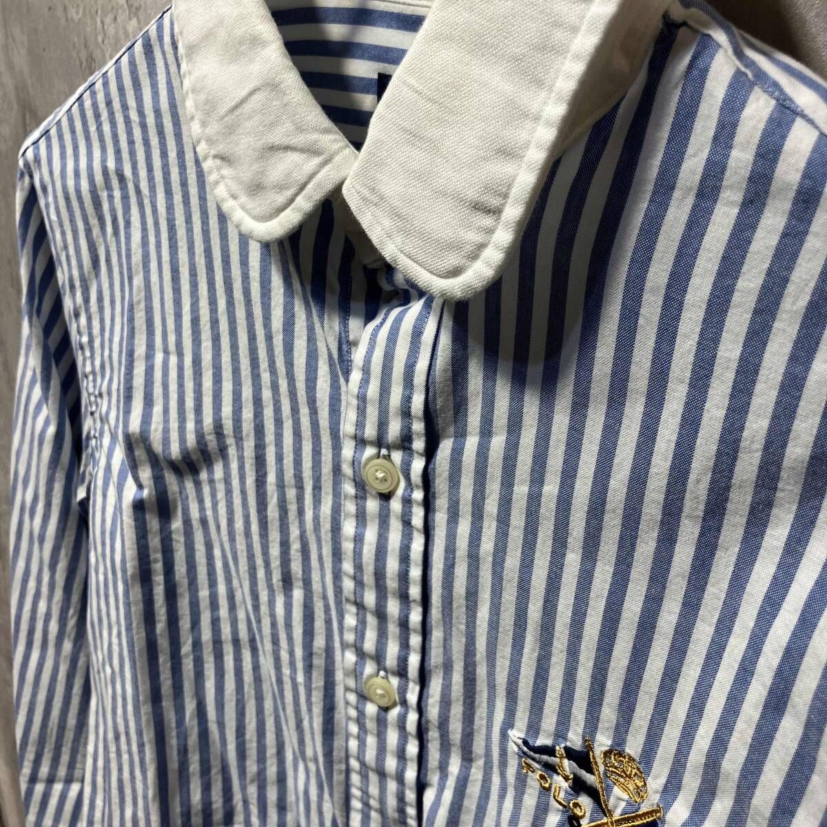 RALPH LAUREN エンブレム刺繍 長袖 羽織り 長袖シャツ 綿 