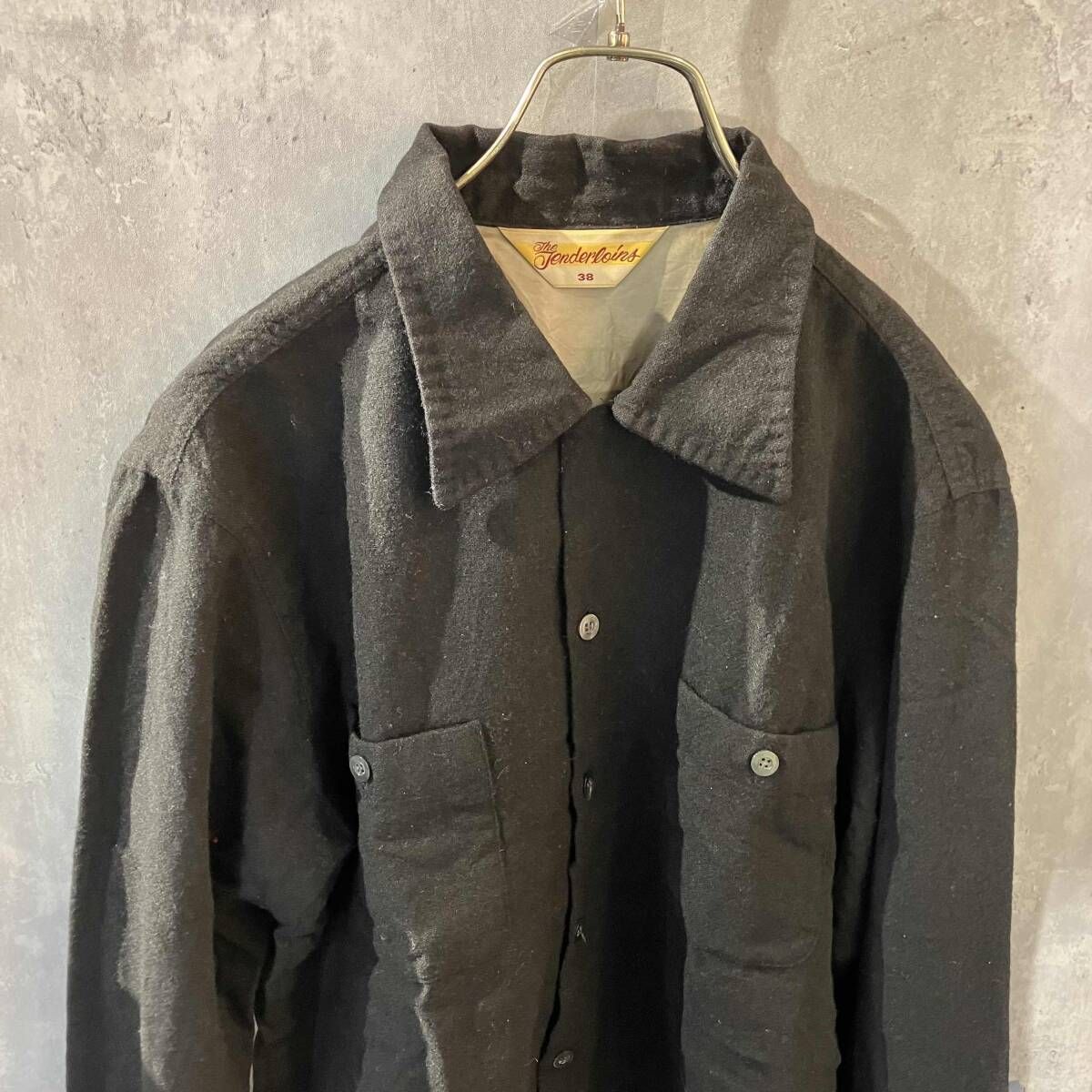 TENDERLOIN 長袖シャツ ウール長袖シャツ 36サイズ ブラック