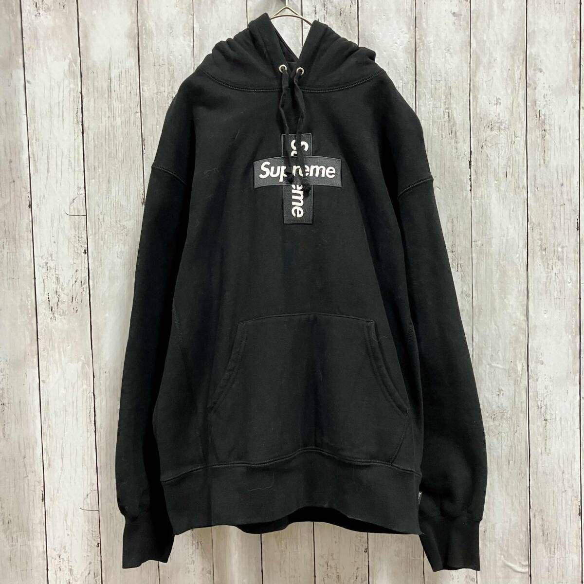Supreme/パーカー/Cross Box Logo Hooded Sweatshirt/ ブラック 