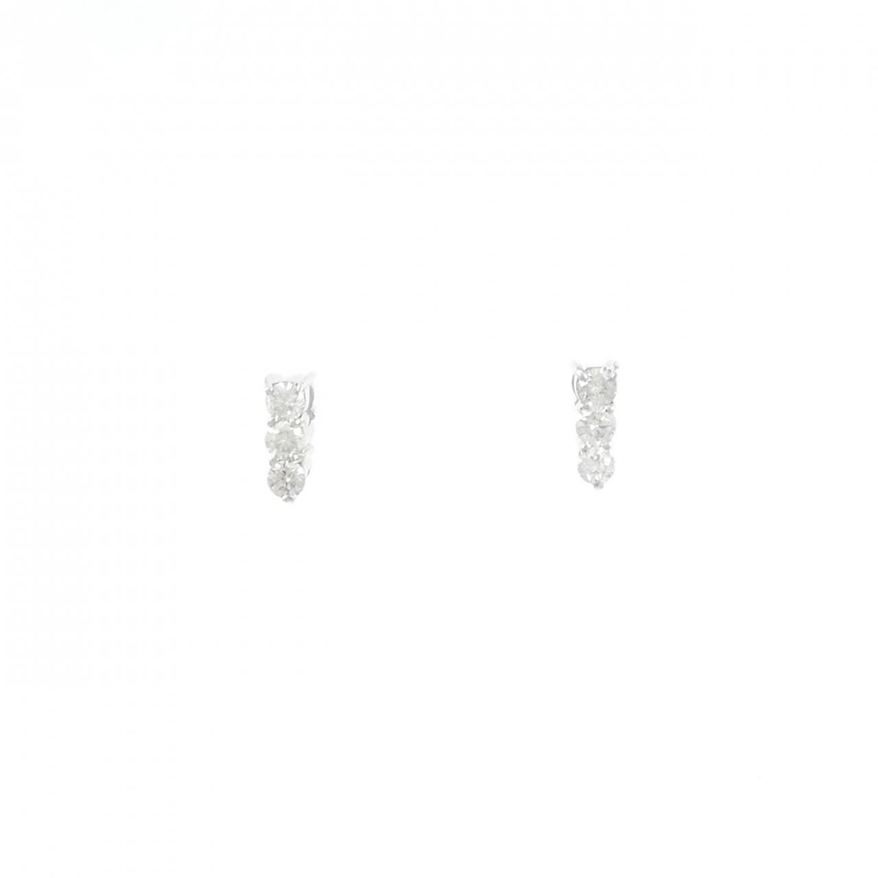 K18WG ダイヤ モンド ピアス 0.20ct 【公式通販】