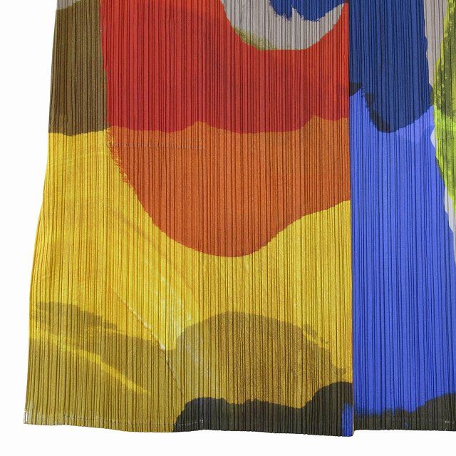 極美品☆PLEATS PLEASE プリーツプリーズ イッセイミヤケ 20SS PP01-JA702 総柄 ロング丈 カーディガン マルチカラー 3 日本製 正規品 レディース 極美品 20SS プリーツプリーズ PLEATS PLEASE イッセイミヤケ ISSEY