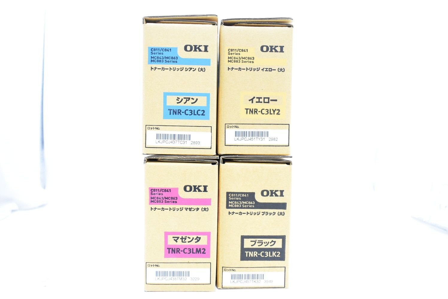未使用 OKI 純正 トナー TNR-C3LC2/LM2/LY2/LK2 4色（シアン・マゼンタ 