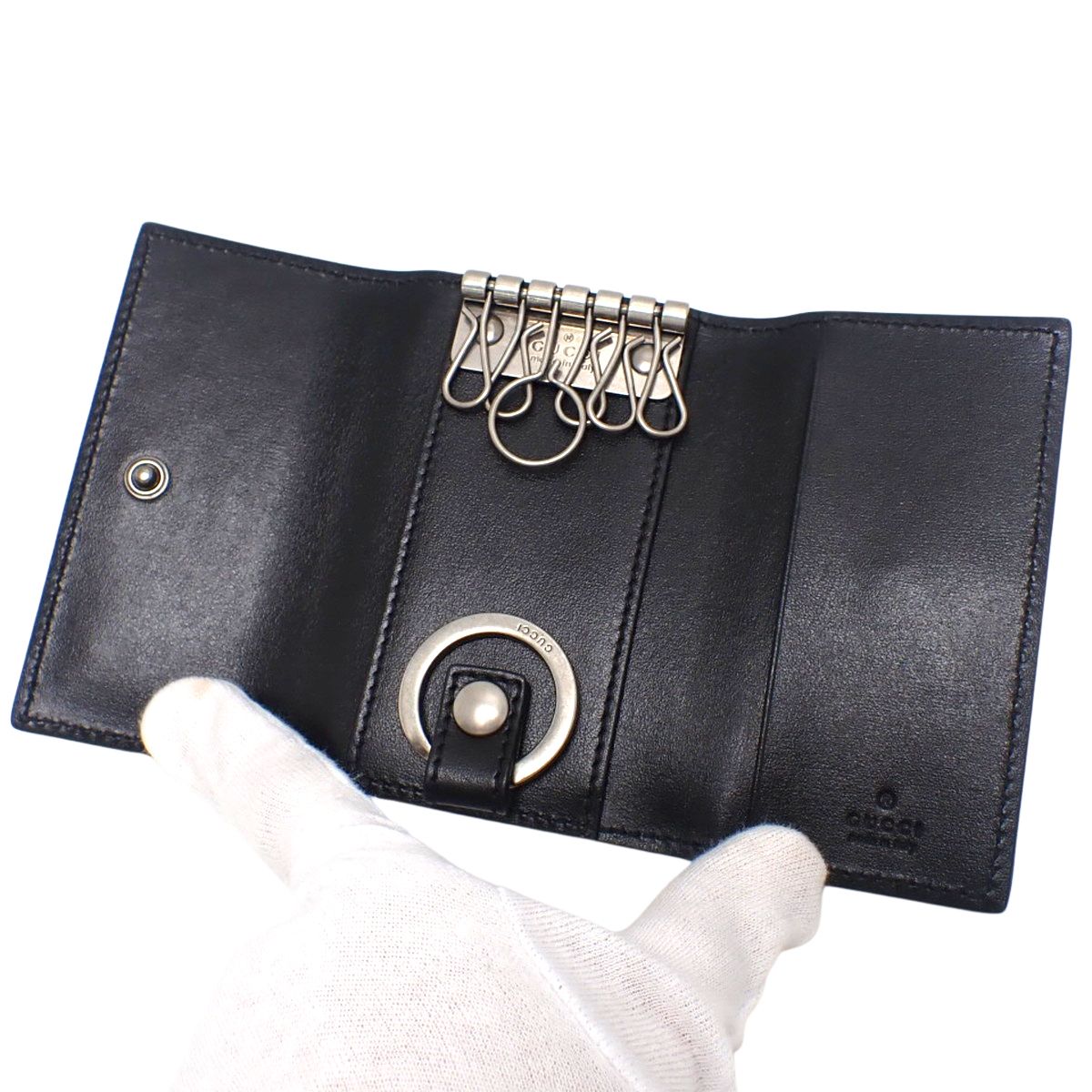 GUCCI(グッチ) GGマーモント 6連 キーケース キーリング付き レザー