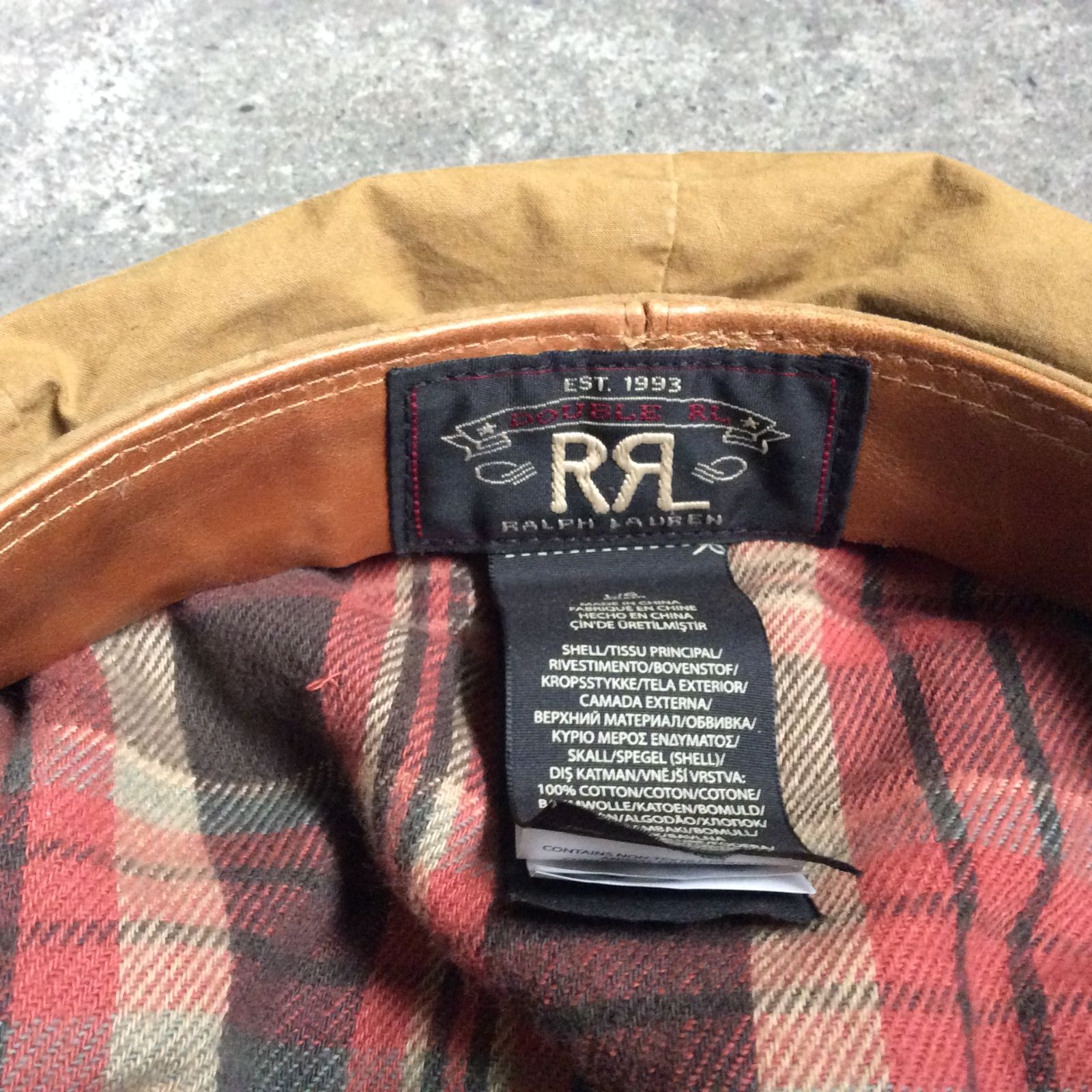 RRL オイルクロス モーターサイクル キャップ Double RL Ralph Lauren