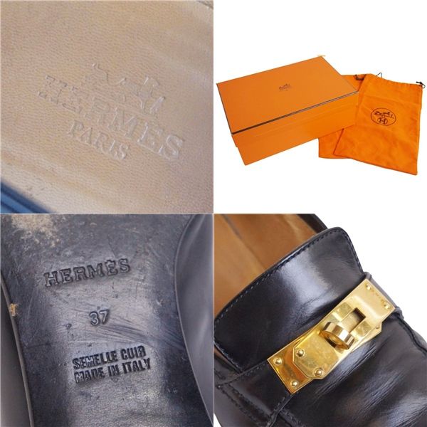 エルメス HERMES ローファー デスタン モカシン ケリー金具 パンプス