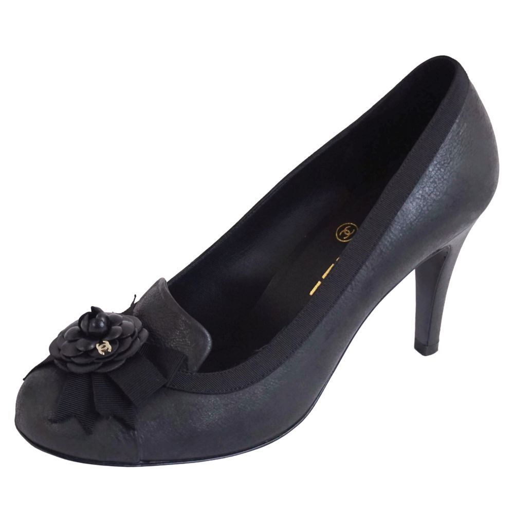 美品 シャネル CHANEL パンプス 13B G29489 カメリア ココマー - メルカリ
