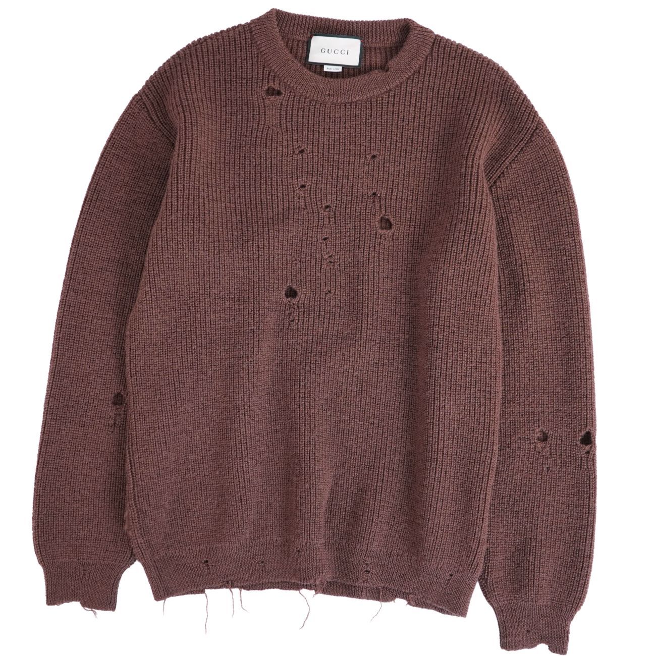 極美品 グッチ GUCCI ニット 20AW セーター ロングスリーブ 長袖 ウール トップス メンズ イタリア製 M ブラウン 極美品 グッチ GUCCI ニット 20AW セーター ロングスリーブ 長袖 ウ