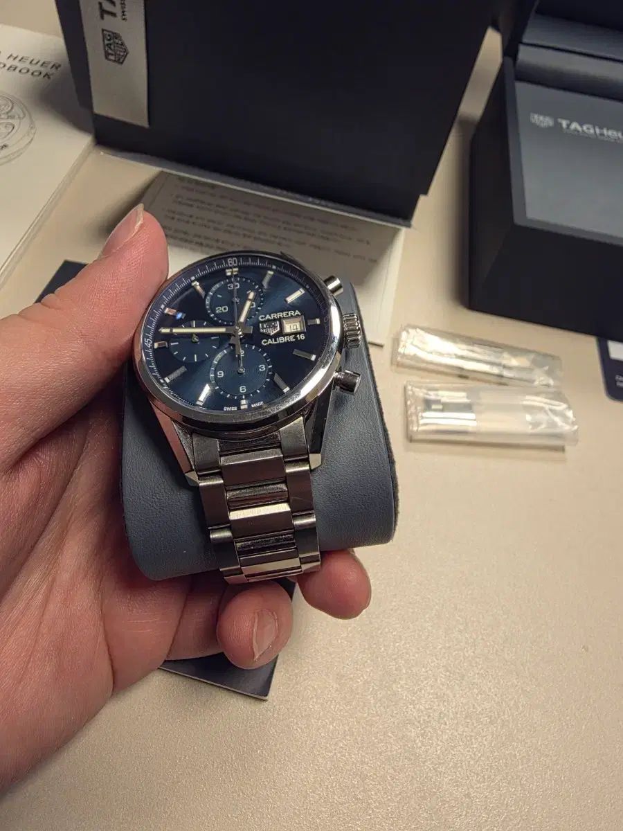  TAG Heuer タグ ホイヤー カレラ16 cbk2110 ストライプシャツ 自動巻き時計 腕時計(アナログ)