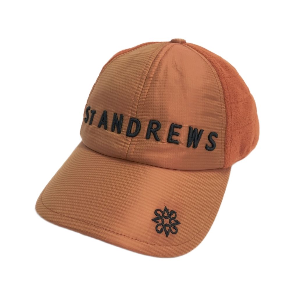 ST ANDREWS セントアンドリュース  異素材切替 ロゴ入りキャップ  オレンジ系 FR [240101625712] ゴルフウェア ストスト