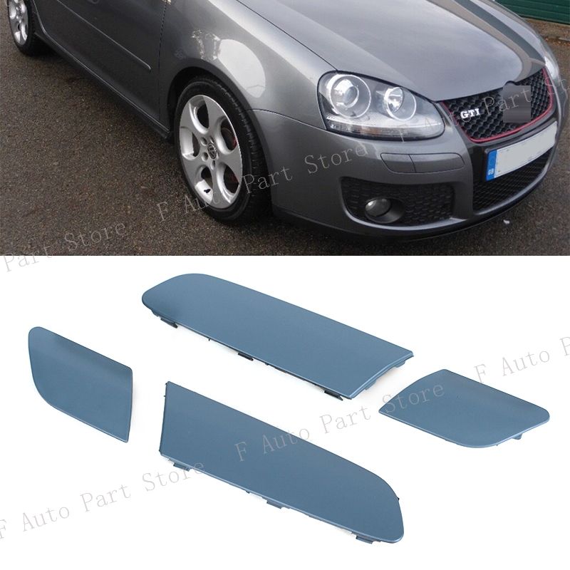 4S 未塗装車フロントバンパーモールディングカバートリムリッドキャップフォルクスワーゲンVWジェッタMK5 38626