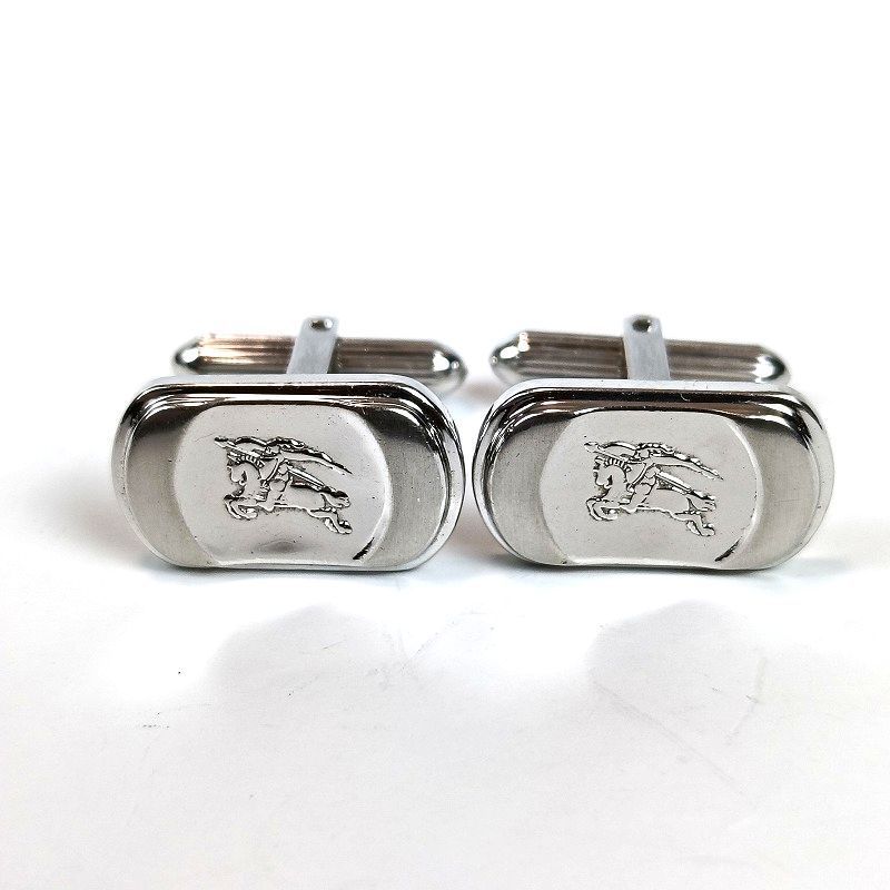 良品 BURBERRY バーバリー ネクタイピン カフスセット シルバー