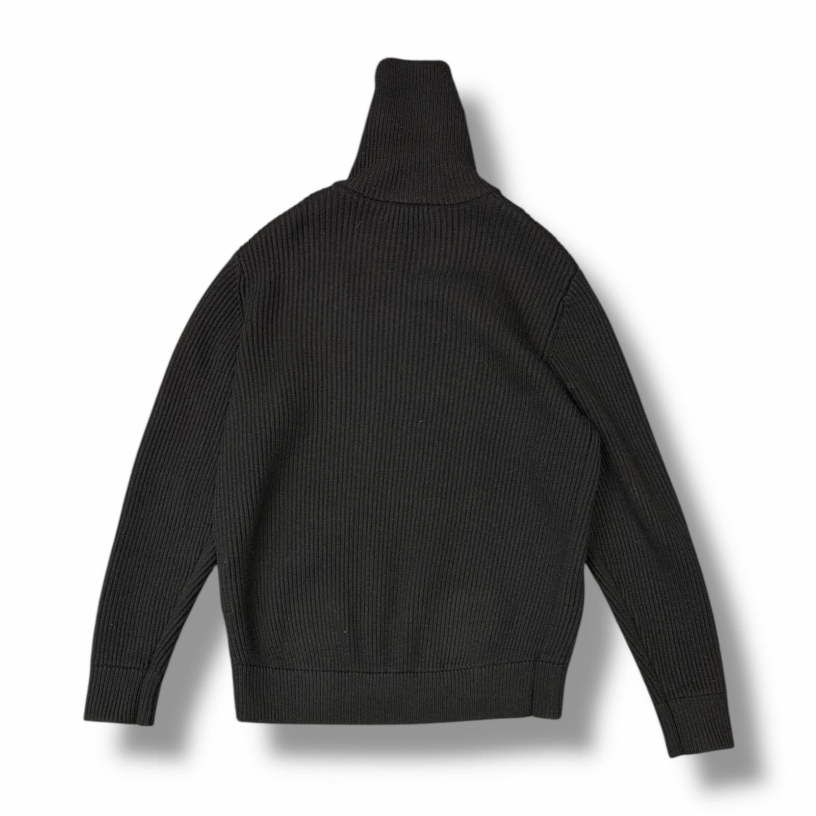 SWEATER nonnative WORKER RIB ZIP UP MERINO YARN COTTON PULLOVER 