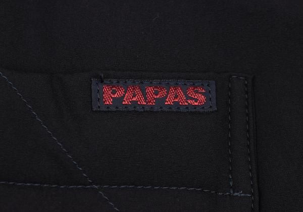 パパスPapas ナイロンキルティングダウンベスト 黒紺S - メルカリ