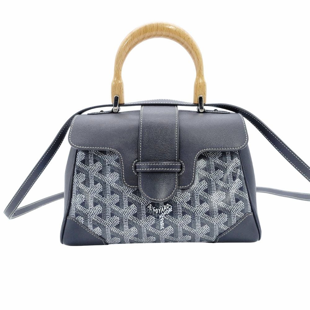 ゴヤール  サイゴンPM PVC/レザー 2WAYショルダーバッグ レディース PM GOYARD - ゴヤール サイゴンPM PVC/レザー 2WAYショルダーバッグ