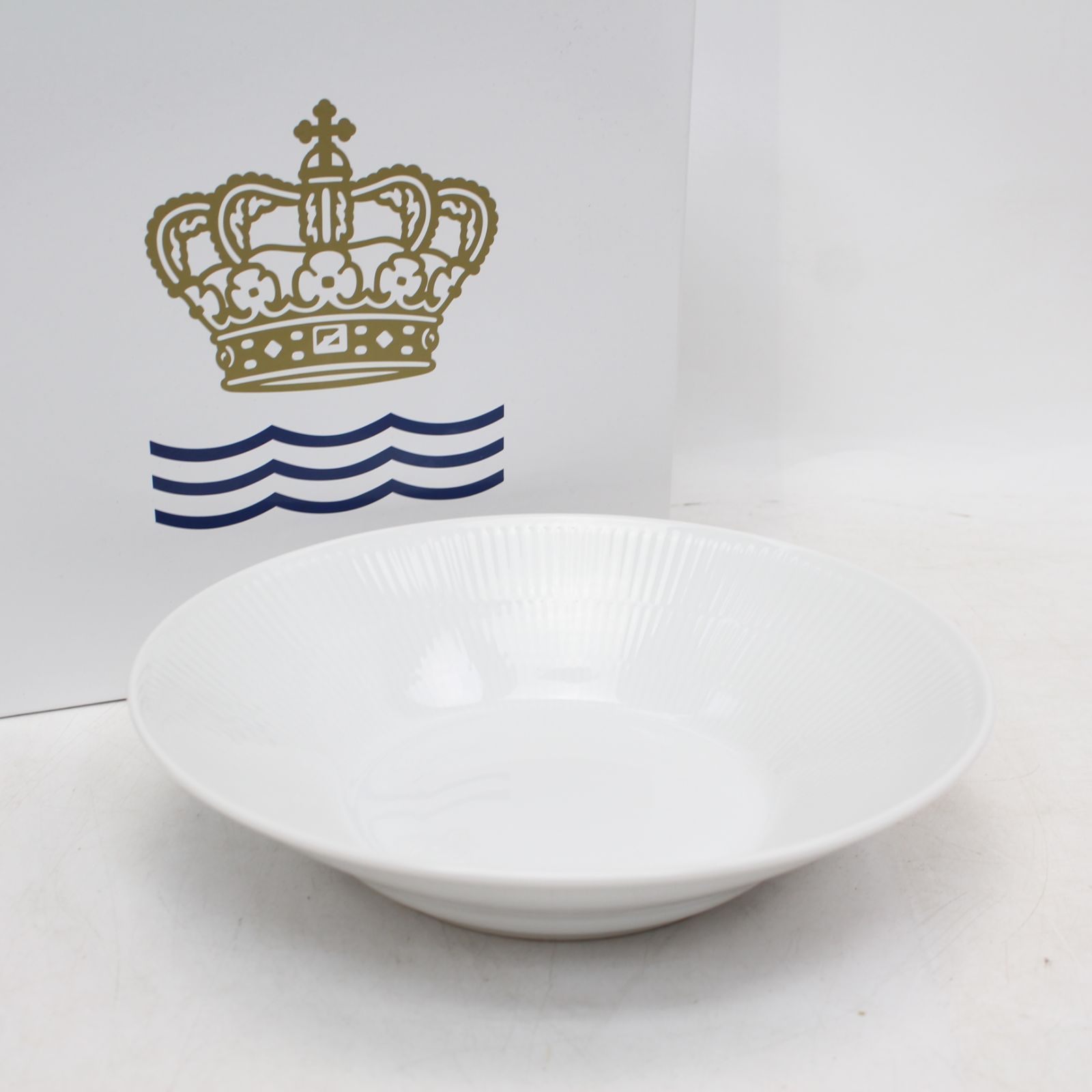 780)【未使用】ロイヤルコペンハーゲン ホワイトフルーテッド パスタ