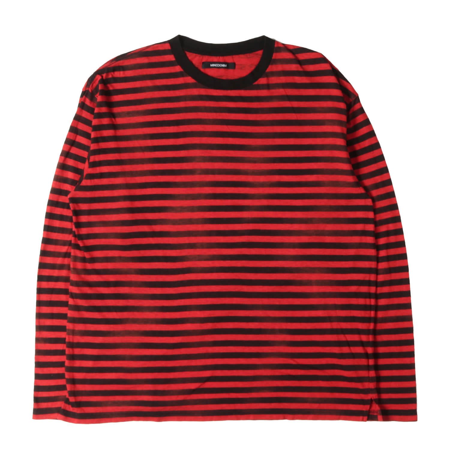美品】MINEDENIM マインデニム Tシャツ レッド サイズ:M | 23SS かすれ 