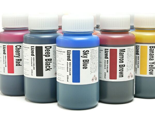 【Lized】レンカラー【大】（両用性） 全10色 250ml 染料 溶剤 接着剤 染料 レザークラフトぱれっと