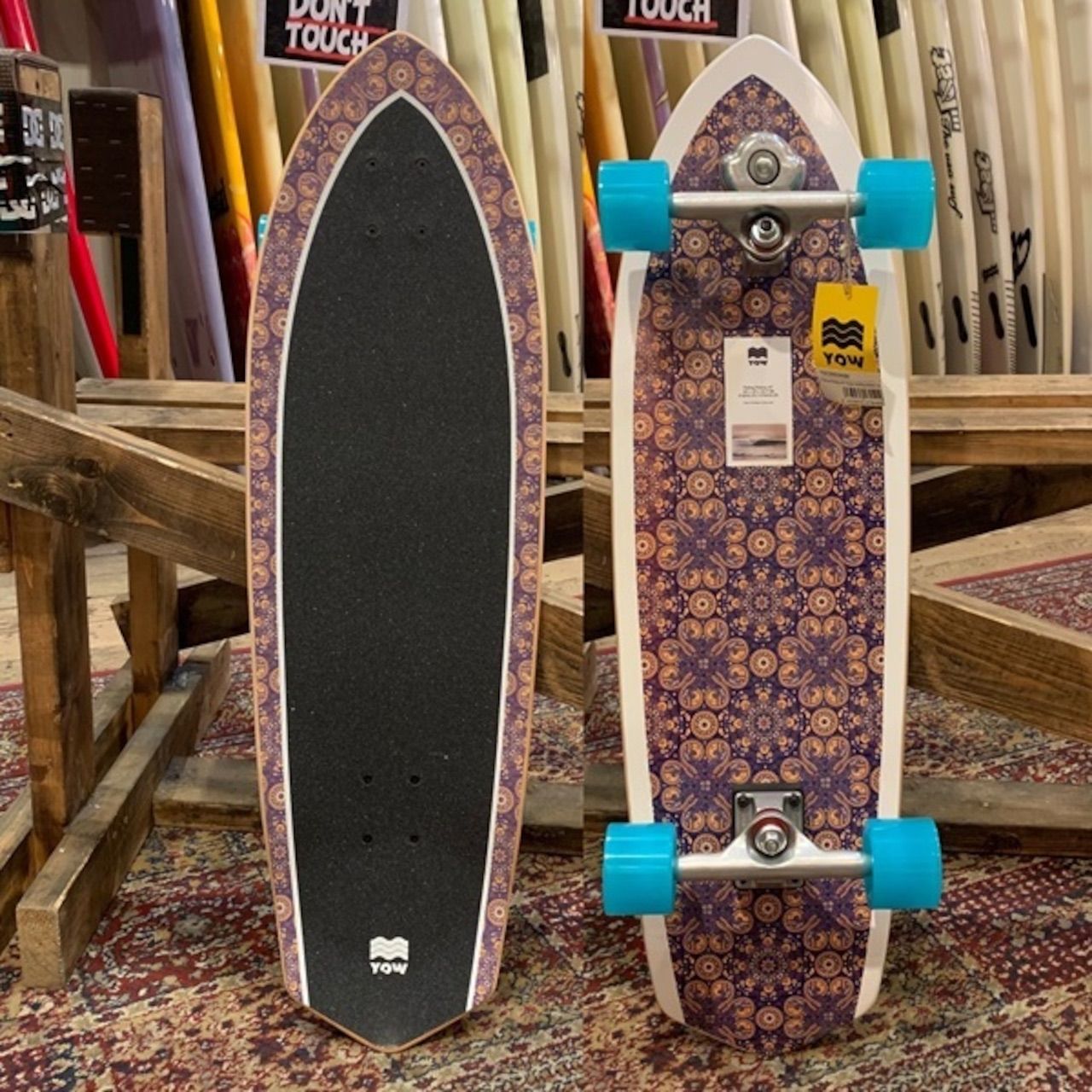 サーフスケートYOW PADANG PADANG 34インチ Buy the YOW Padang Padang 34in Black Surfskate Online Now
