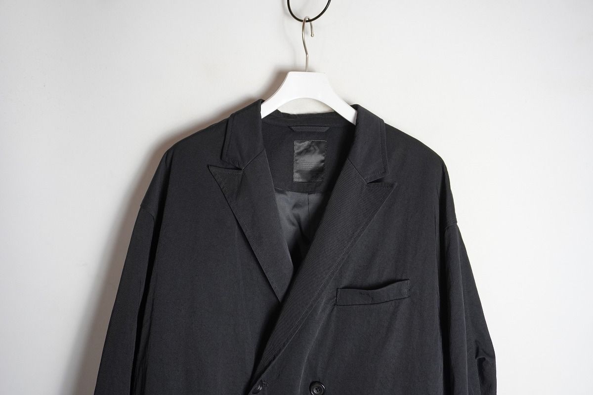 美品 DAIWA PIER39 ダイワピア39 TECH DOUBLE-BREASTED JACKET TWILL テックルーズ ダブル ジャケット BJ-57022W ブラック黒M本物596Q
