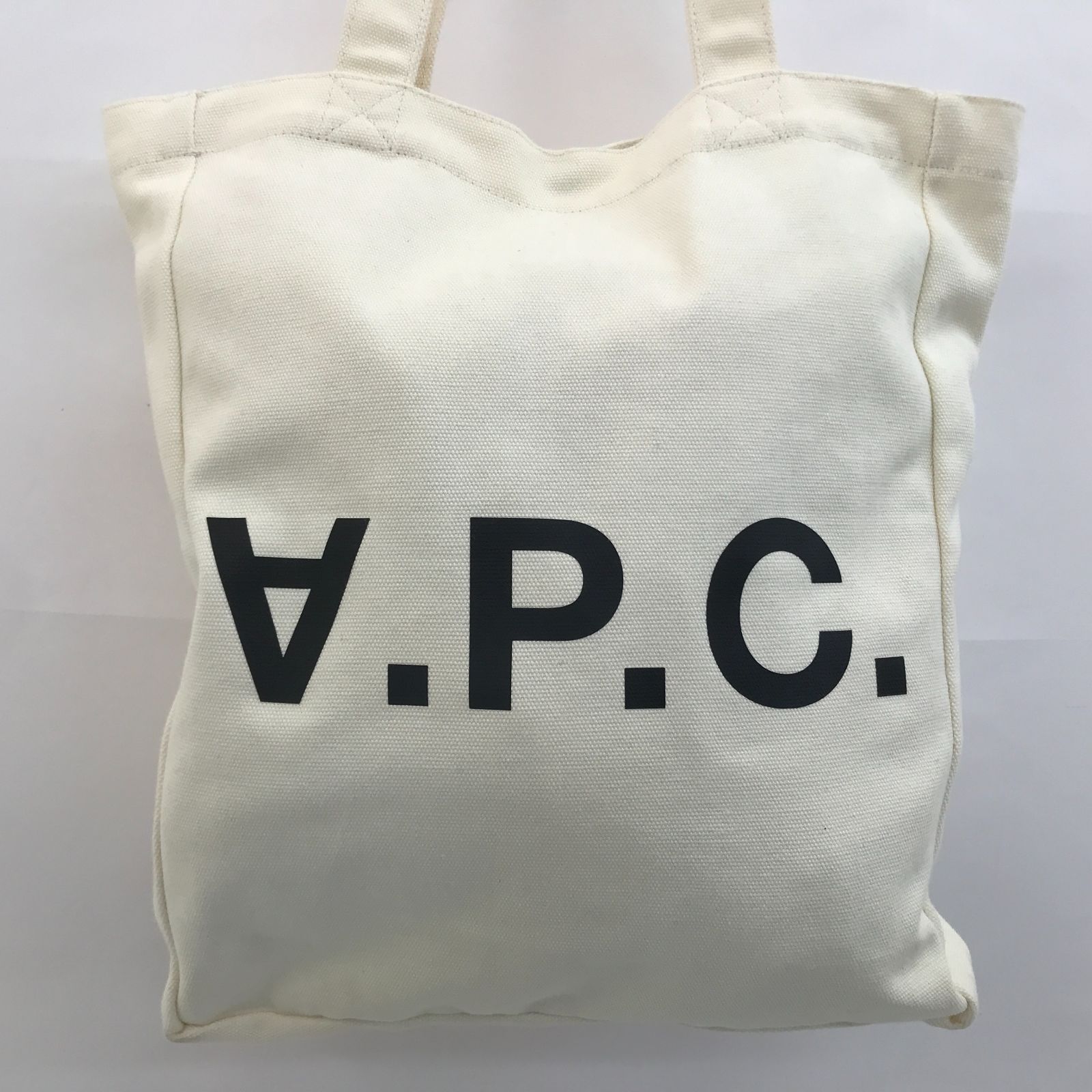 A.P.C. アーペーセー TOTE LAURE BLACK LOGO キャンバストート