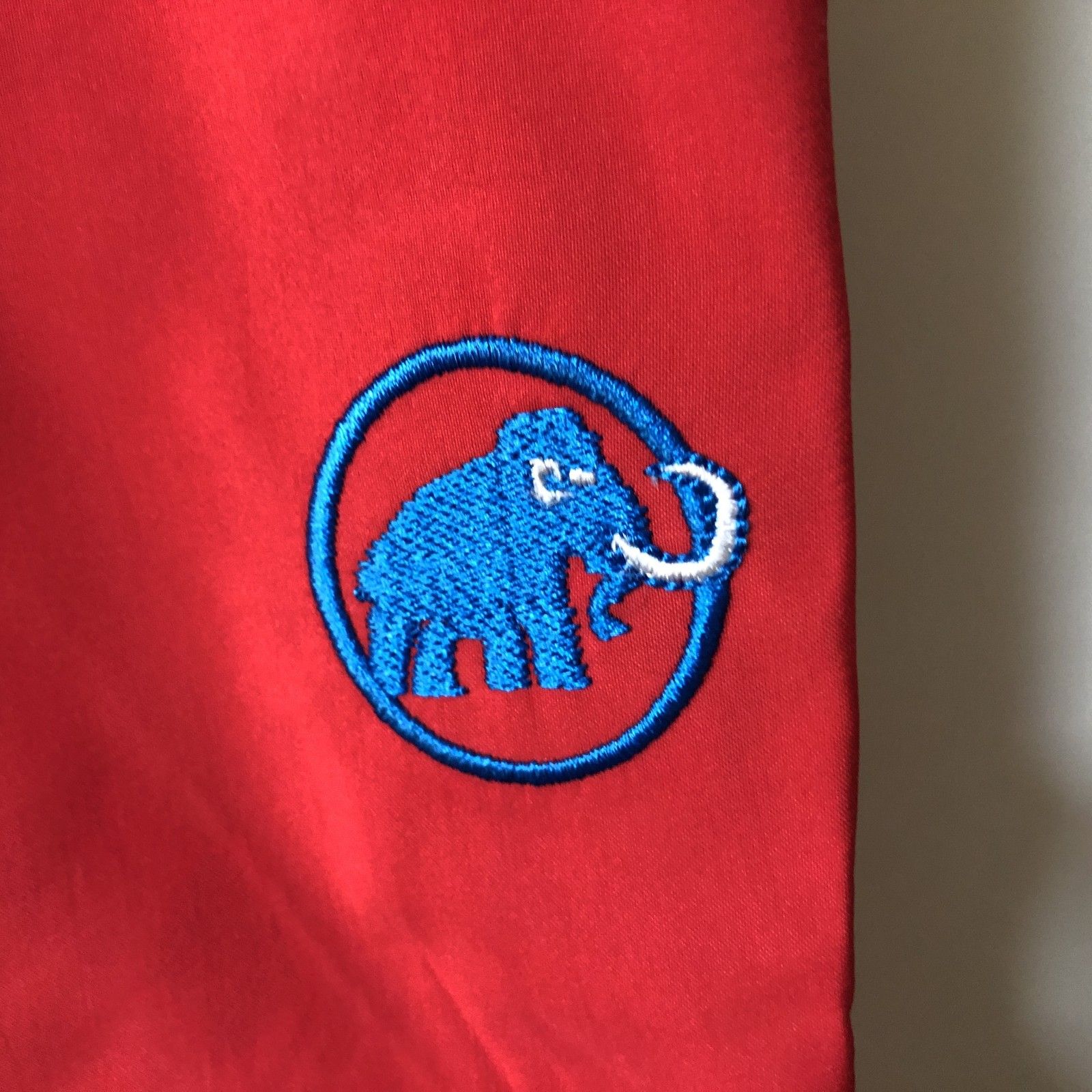 s795 美品 MAMMUT マムート スキーウエア 上下セット ブルー レッド XS