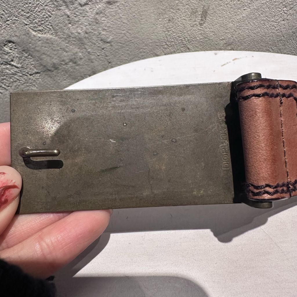 Dior HOMME ディオールオム 05SS Leather Belt レザーベルト ブラウン