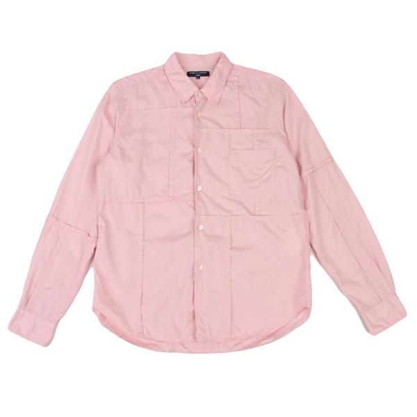 コムデギャルソン オムCOMME des GARCONS HOMME インサイドアウトパネル切替シャツ ピンクL メンズ コムデギャルソン オムCOMME des GARCONS HOMME インサイド