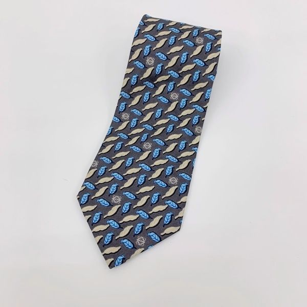 LOEWE ロエベ ネクタイ シルク ボタニカル柄 葉っぱ柄 スーツ用小物