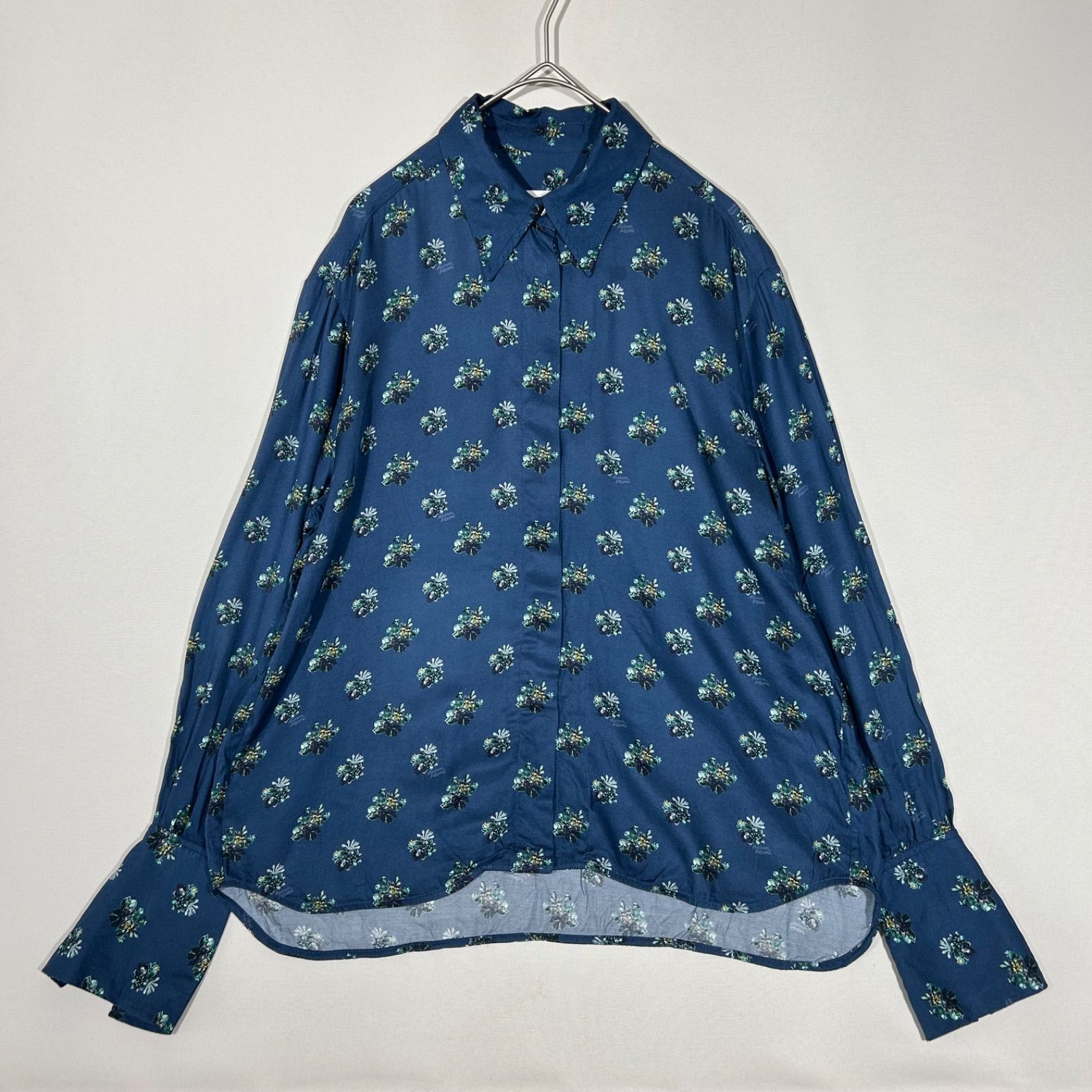 メゾンキツネ MAISON KITSUNE BOXY SHIRT WITH CONCEALED PLACKET IN 