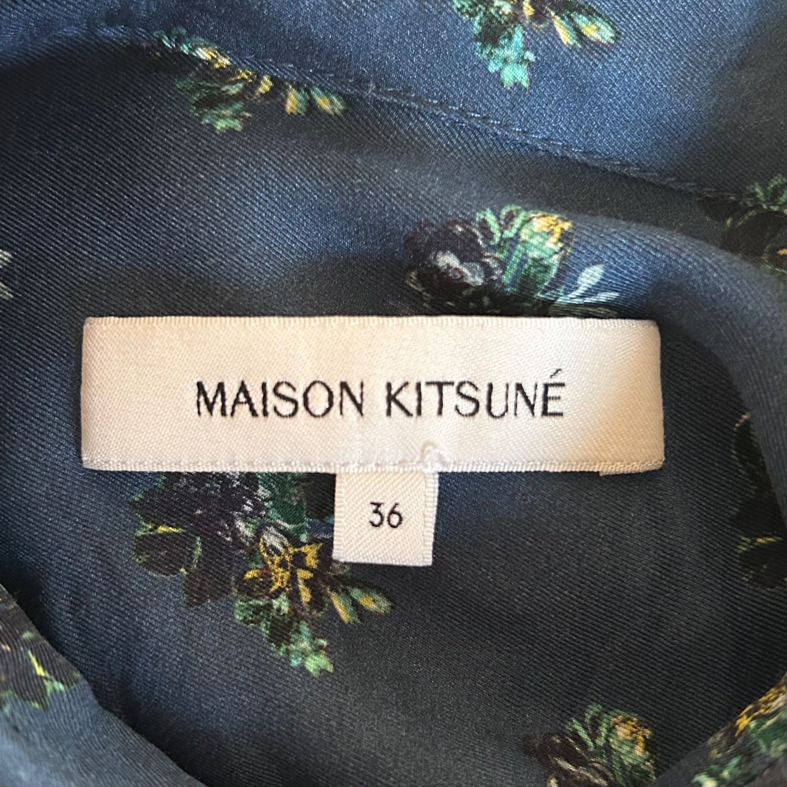 メゾンキツネ MAISON KITSUNE BOXY SHIRT WITH CONCEALED PLACKET IN 