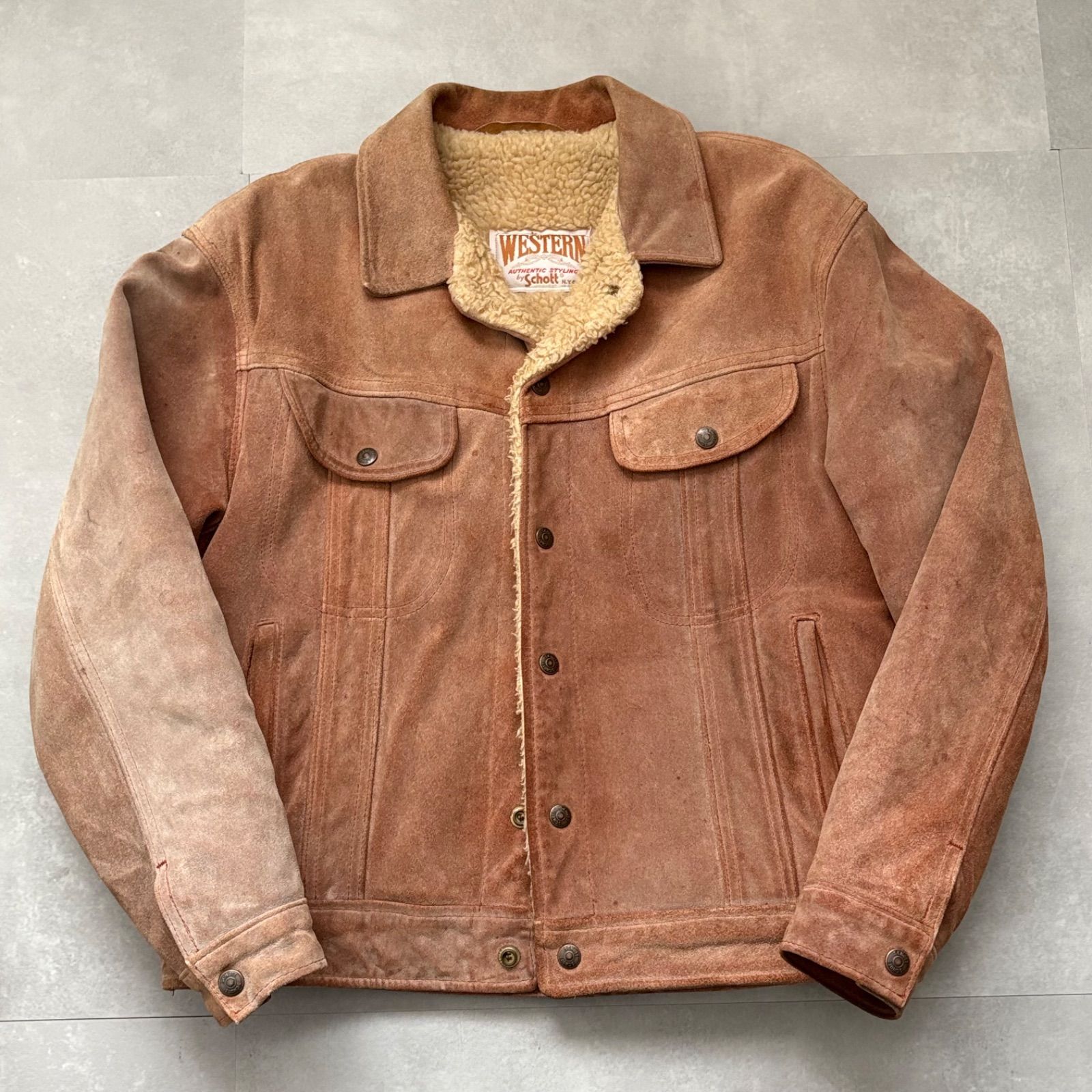 SCHOTT ショット 80s USA製 ランチジャケット スエード ボアジャケット