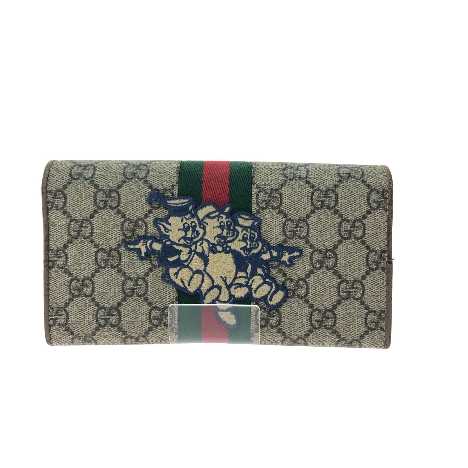 ▽▽GUCCI グッチ レディース 長財布 GGスプリーム シェリーライン 
