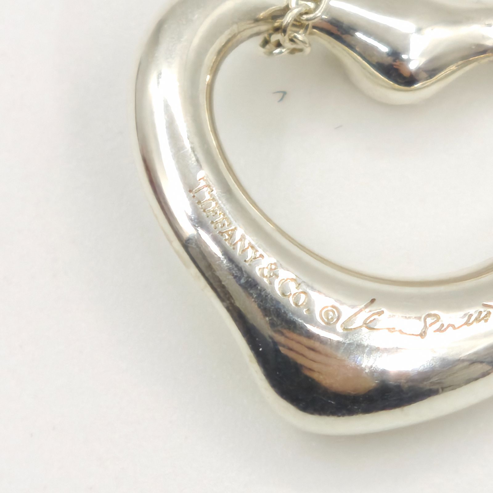 中古】Tiffany オープンハート ピンクサファイア ネックレス - メルカリ