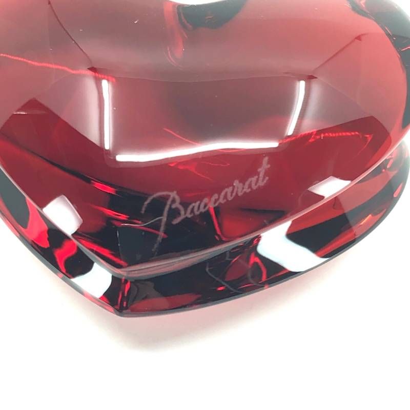 美品・箱付き】Baccarat バカラ／ザンザン ハート レッド ペーパー
