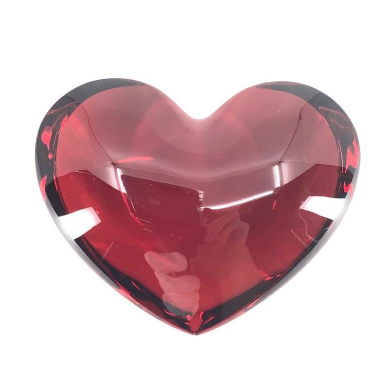 美品・箱付き】Baccarat バカラ／ザンザン ハート レッド ペーパー