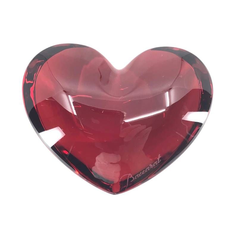 美品・箱付き】Baccarat バカラ／ザンザン ハート レッド ペーパー
