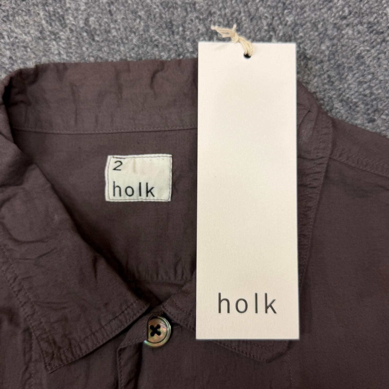 参考上代31900円 未使用 holk CottonLinen Shirt コットンリネンシャツ