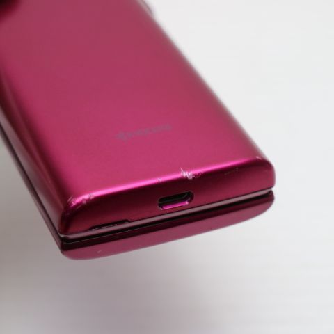 美品 KYF38 かんたんケータイ ワインレッド スマホ 本体 白ロム 土日祝